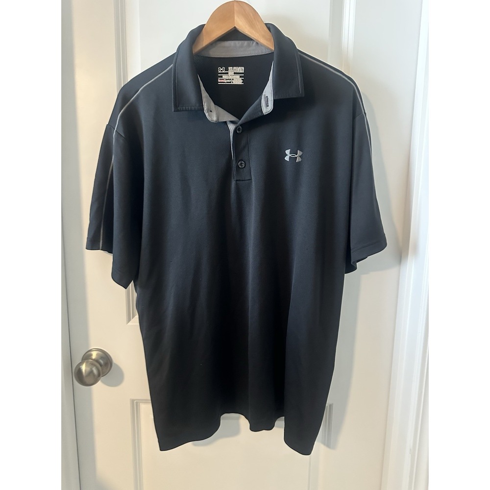 Under Armour Men's Black Polo‎ 2X